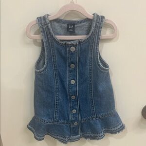 GAP Girls Button-Front Denim Dress 12-18months